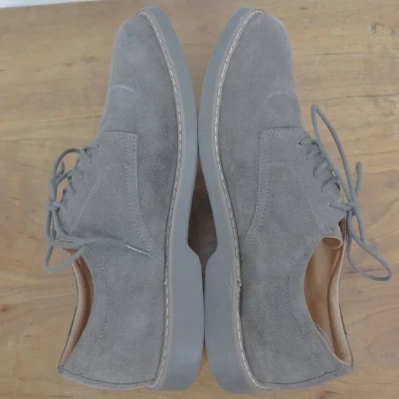 Bass Pasadena Grey Suede Derby Shoes Size 8 - Picture 6 of 8